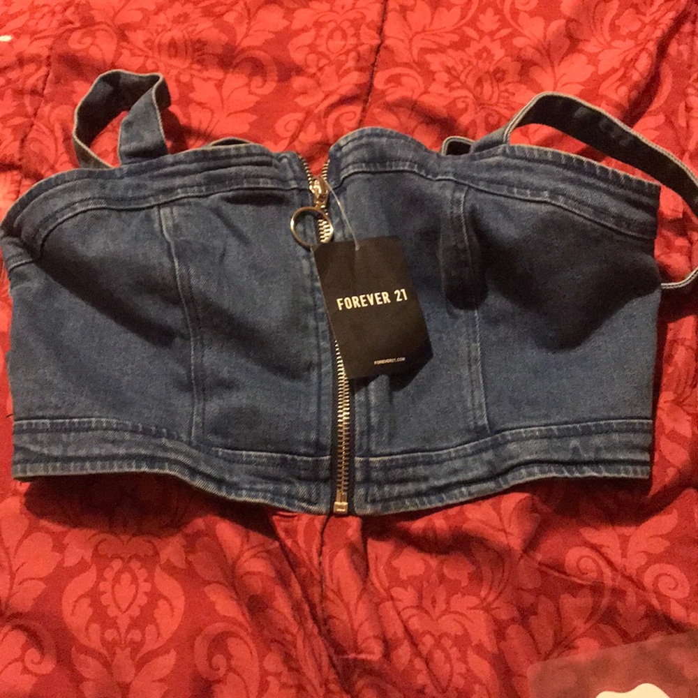 Jean crop top